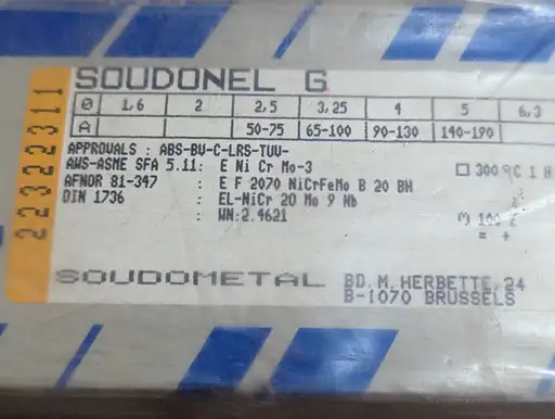 Product: ELEKTRODY SOUDOMETAL SOUDONEL G 2,5X300