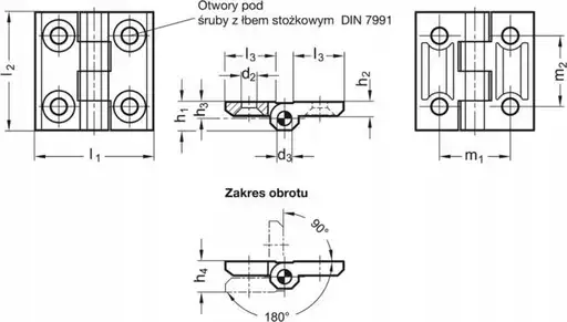Product: Zawias GN 237-NI-40-40-A-GS - stal nierdzewna