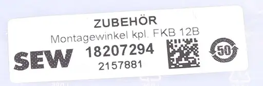 Product: SEW FKB 12B FKB12B 18207294 Mounting Bracket ! NEW !