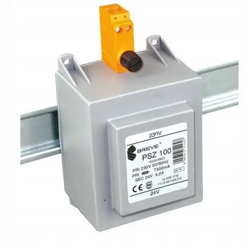 Product: Transformator jednofazowy PSZ 100 230/ 12V IP30 na szynę DIN TH-35 w obudow