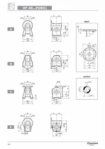 Product: VF49FA24P63B14 Przekładnia i=24, Bonfiglioli