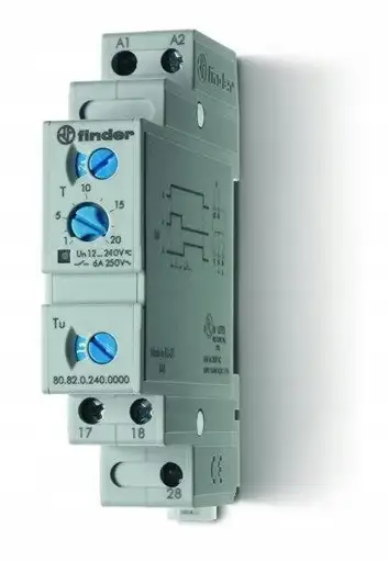 Product: Przekaźnik czasowy modułowy 12...240VAC/DC, 2Z 6A 250V