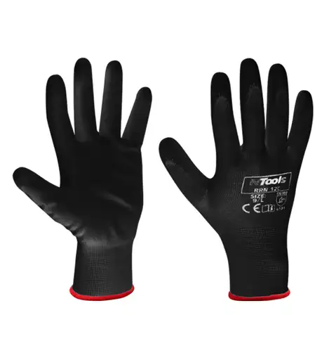 Product: Rękawice NTools RRN12C Rękawice robocze czarne rozmiar 10/XL XL (1 para)