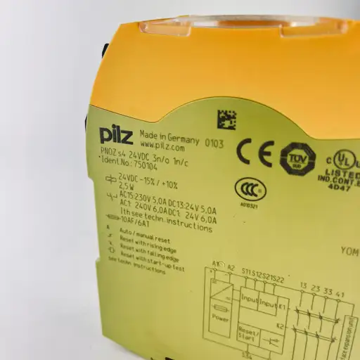 Produkt: Pilz PNOZ s4 C 24VDC 3 n/o 1 n/c nr 750104
