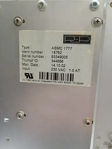 Product: Kontron Trumpf ASMC 1777 - sterowanie lasera