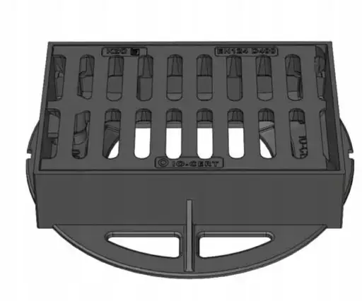 Produkt: Wpust żeliwny ściekowy H150, KL.D400 (40T), kołnierz 4/4 (pełny), malowany