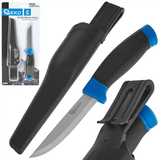 Produkt: Nóż finka taktyczny 215/105mm z kaburą BLACK SURVIVAL SERIES (12/48)