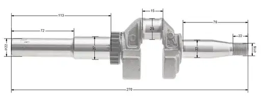 Prodotto: Wał korbowy B&S Series 675 EXI CZĘŚĆ ORYGINALNA 595024