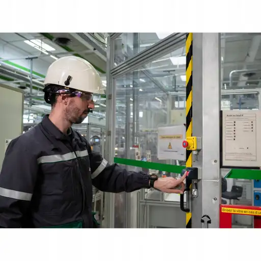 Produkt: Stacja sterująca z czerwonym przyciskiem grzybkowym 40 żółta 2 NC obrót