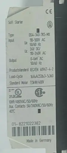 Product: Moeller DS4-340-7K5-MX Soft Starter 8221022382