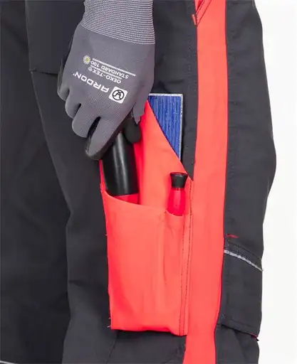 Prodotto: Spodnie do pasa ARDON®NEON szaro-czerwone, przedłuż  S