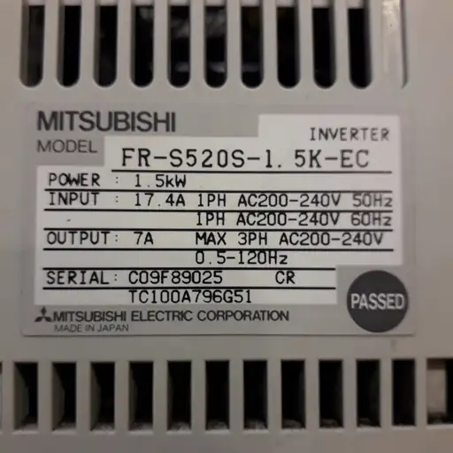 Product: FALOWNIK MITSUBISHI S500 FR-S520S-1.5K-EC 1,5KW 2HP + FILTR FR-S5NFSB-1.5K