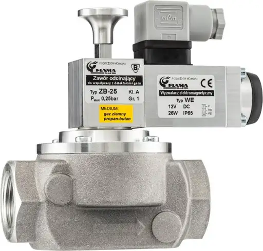 Produkt: Zawór grzybkowy ZB-40 zawór grzybkowy, gwint 1 1/2", cewka 12V