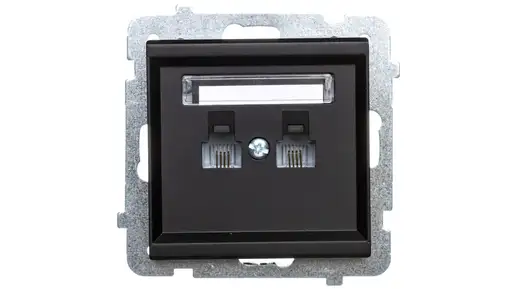 Prodotto: SONATA Gniazdo telefoniczne podwójne RJ11 równoległe czarny metalik GP...