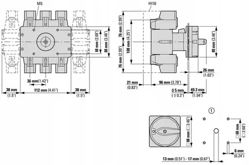 Product: Rozłącznik On/Off In=160A P=55kW P5-160/EA/SVB
