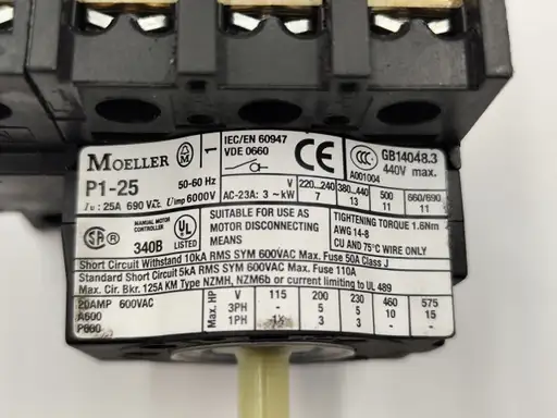 Product: Wyłącznik / kaseta sterownicza Moeller P1-25