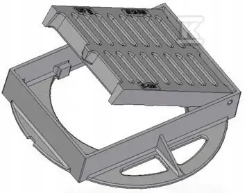 Produkt: Wpust żeliwny ściekowy H115, KL.D400 (40T), kołnierz 3/4, malowany