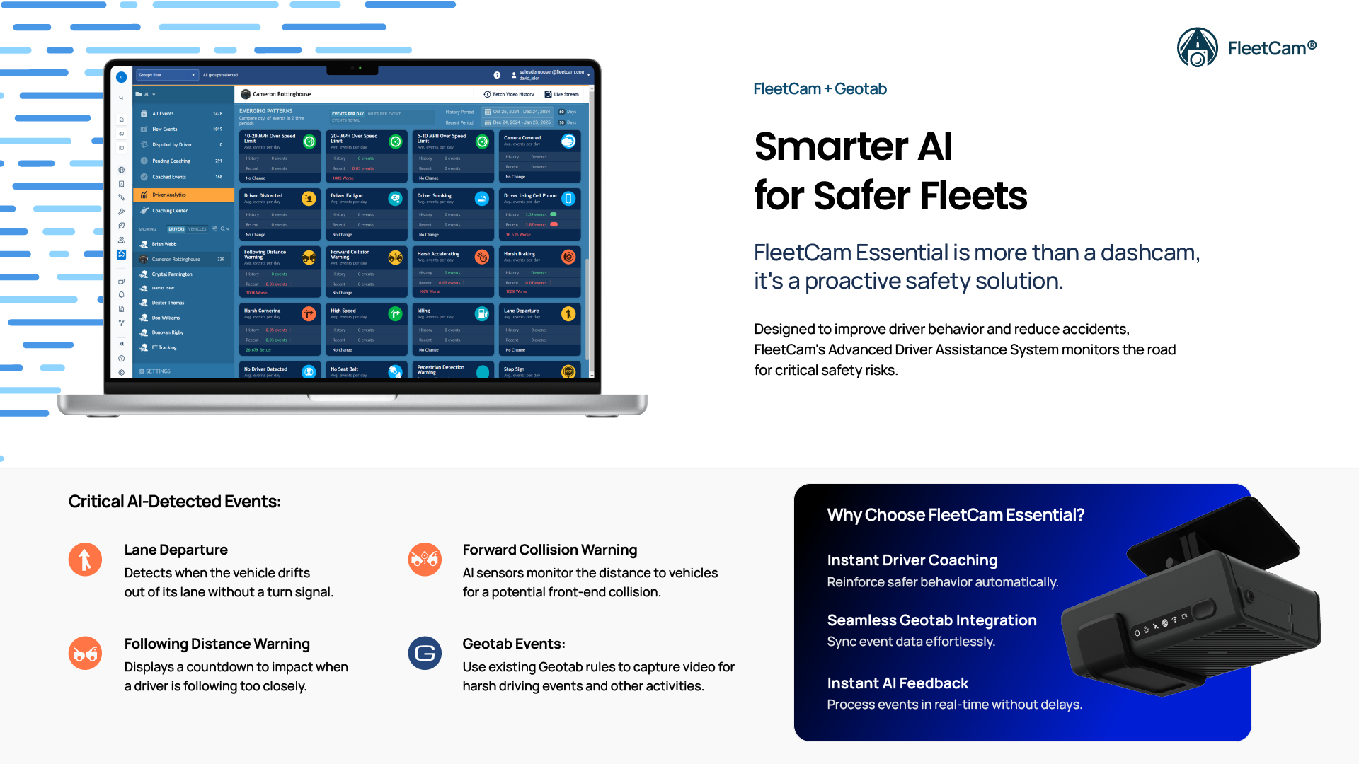 image of FleetCam Essential Standalone - Road Only Bundle