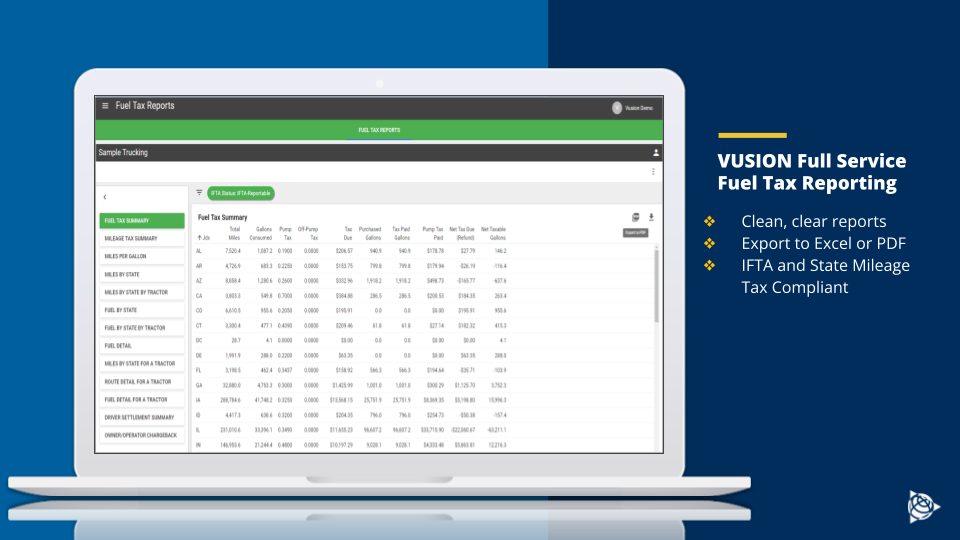 image of VUSION Full Service Fuel Tax Reporting