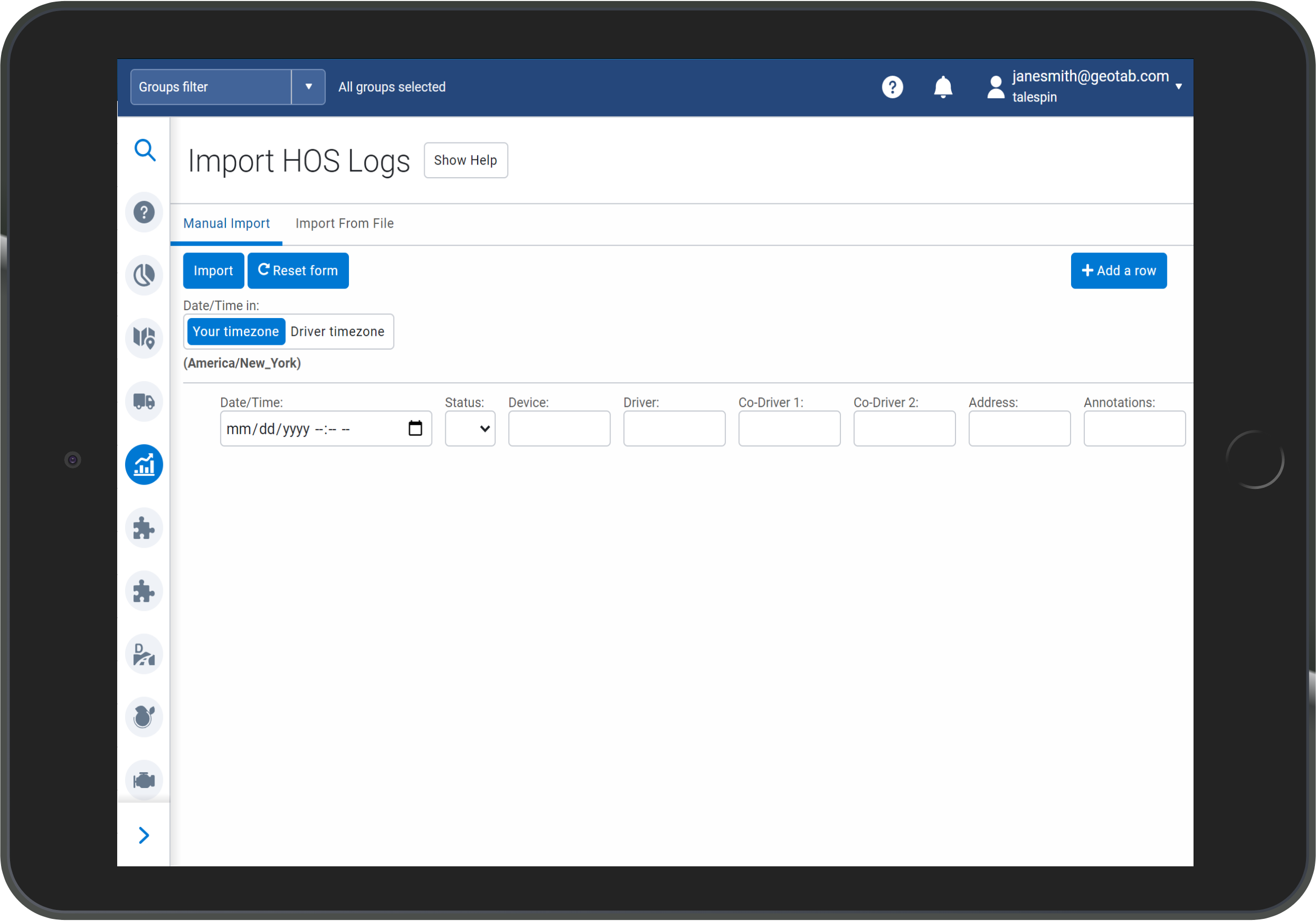 image of Import HOS Logs