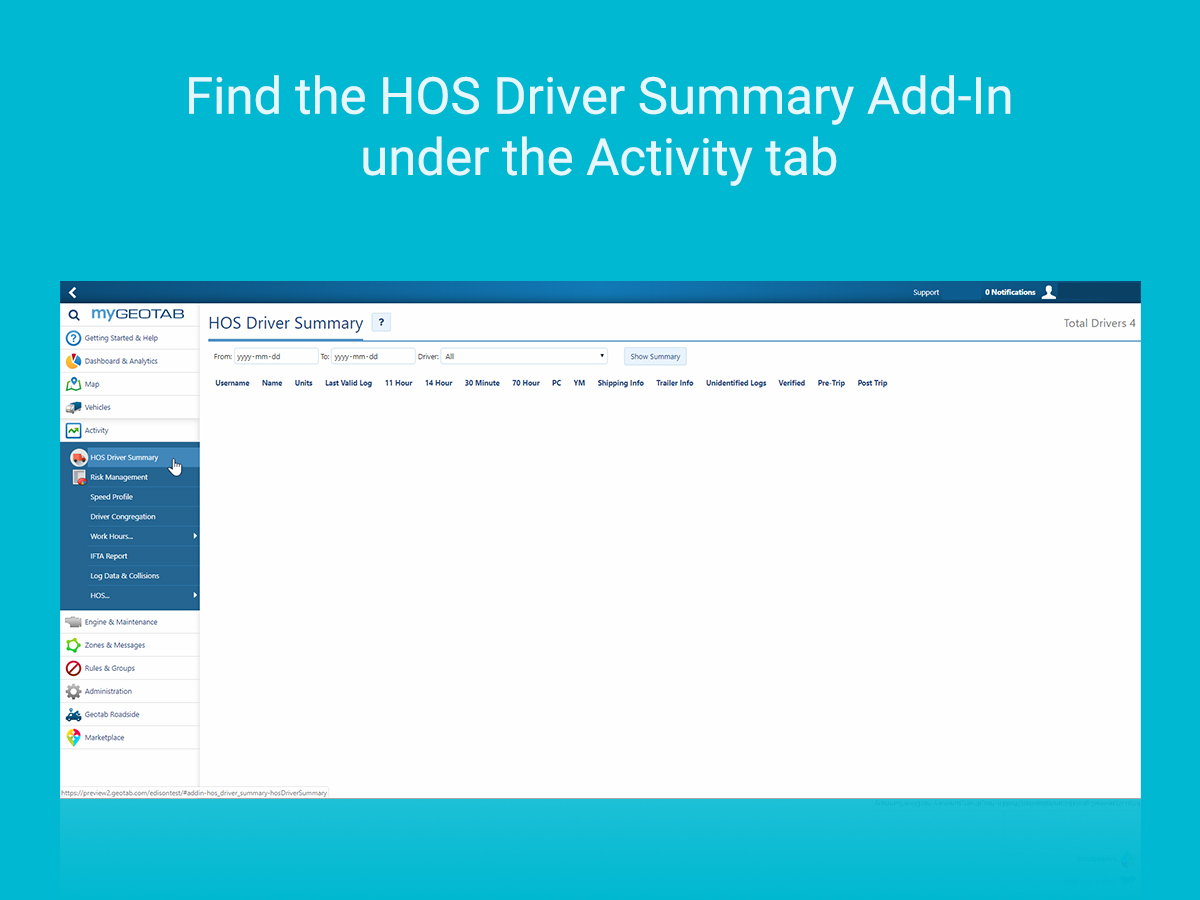 image of HOS Driver Summary