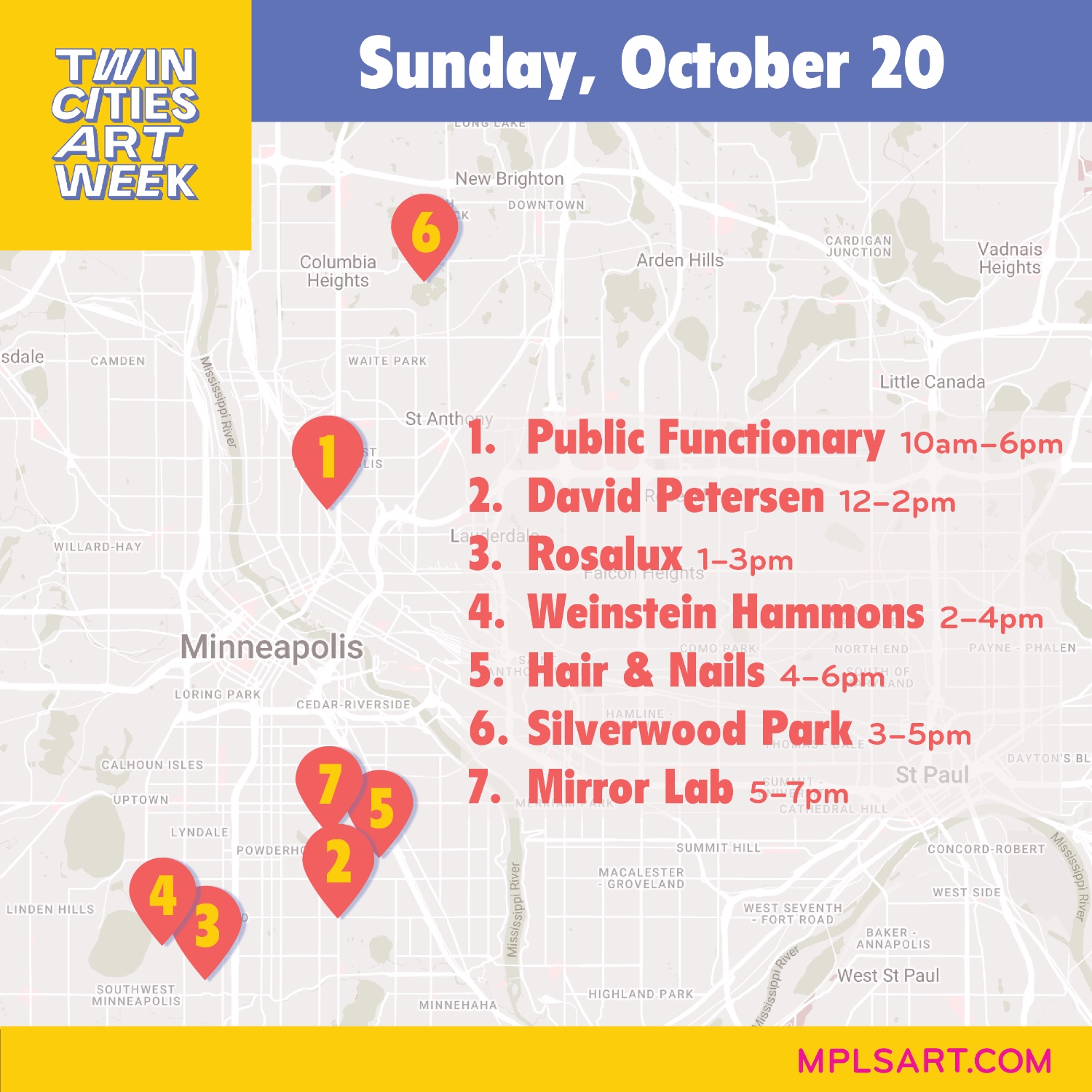 Twin Cities Art Week map