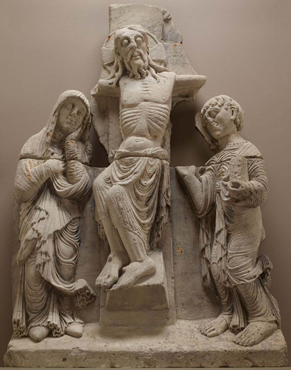 Stone sculpture of the crucifixion