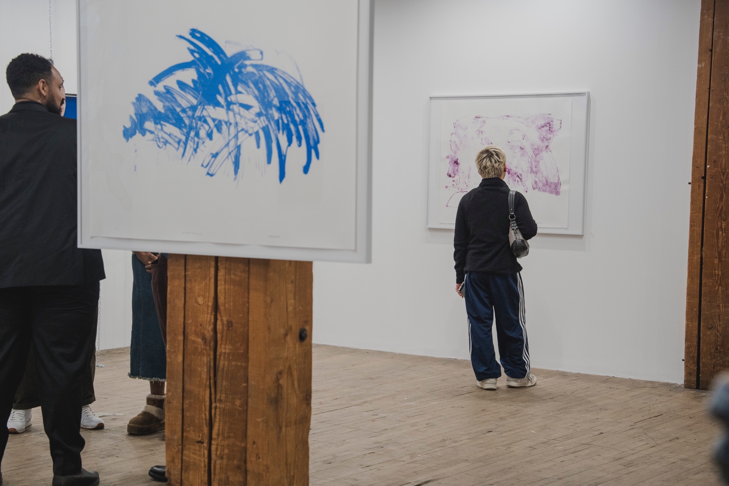 Framed artwork in a gallery