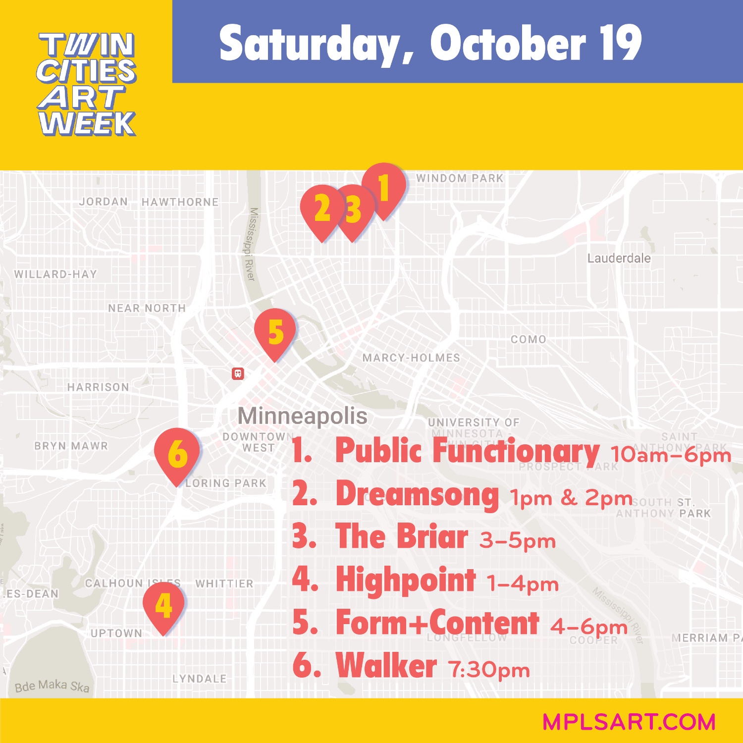 Twin Cities Art Week map
