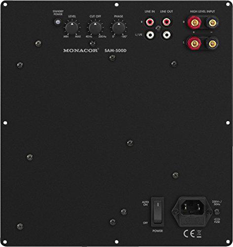 Monacor SAM-500D Active subwoofer 500W Nero