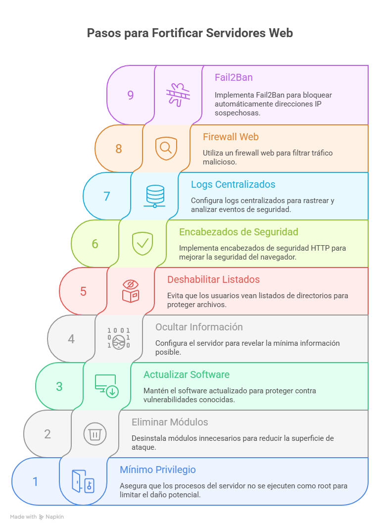 Infografía Hardening Checklist. Minery Report