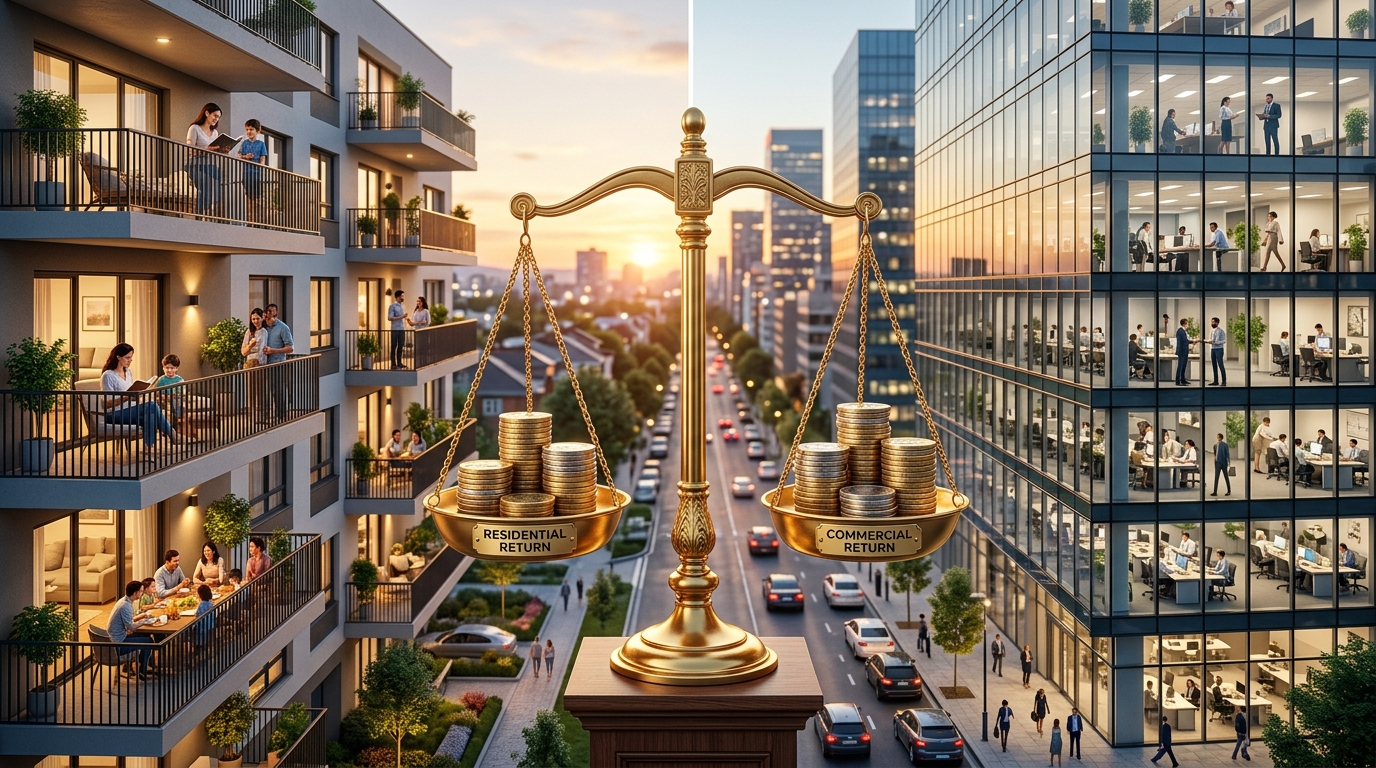 الاستثمار العقاري السكني أم التجاري