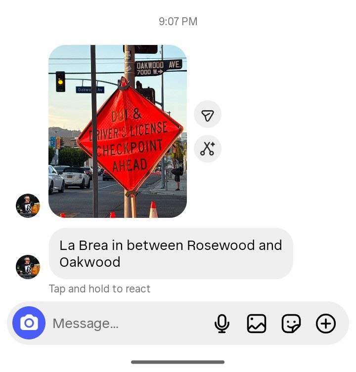 Source photo — La Brea Avenue between Rosewood Avenue and Oakwood Avenue