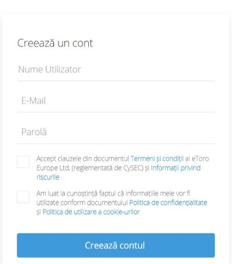 creeaza cont etoro