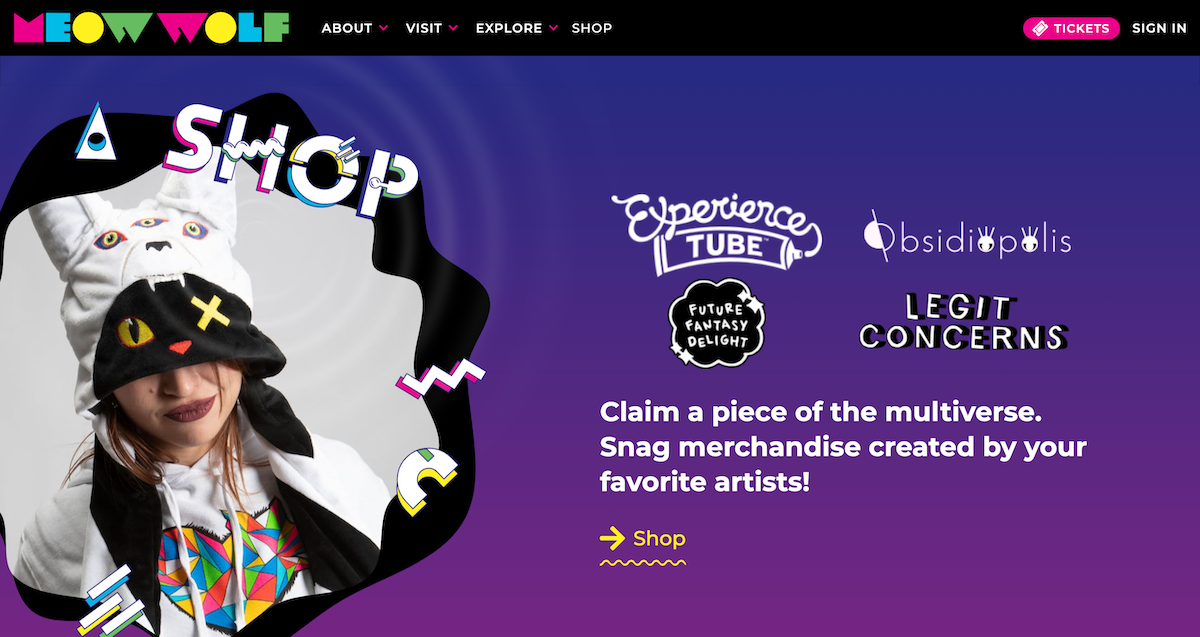 Meow Wolf website