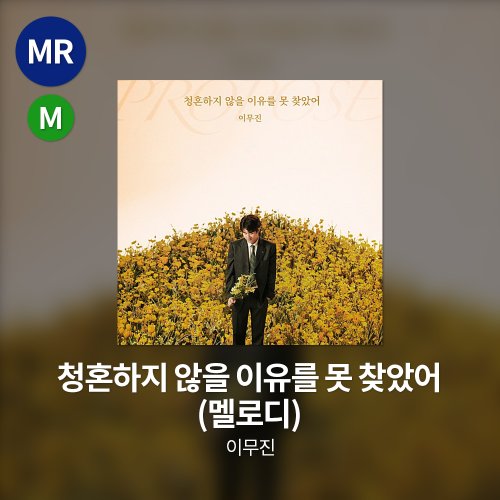이무진 - 청혼하지 않을 이유를 못 찾았어 MR(멜로디)