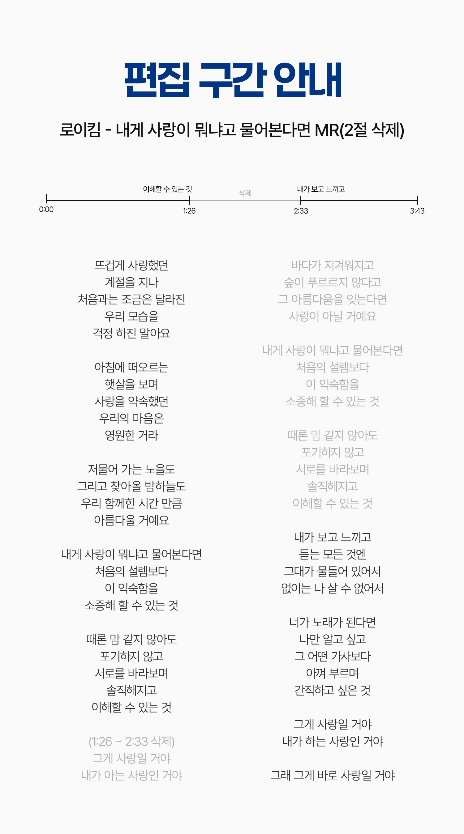 편집 구간 안내