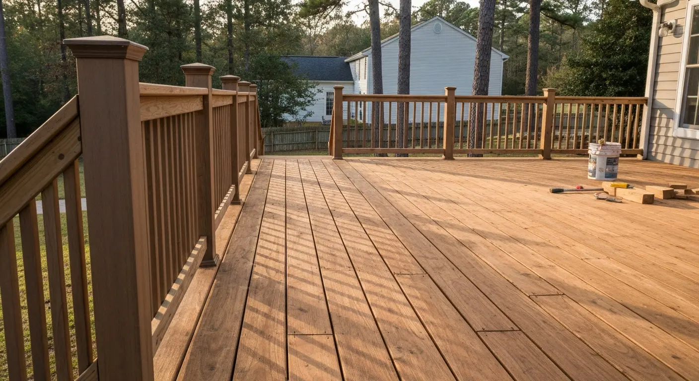 Custom wood deck