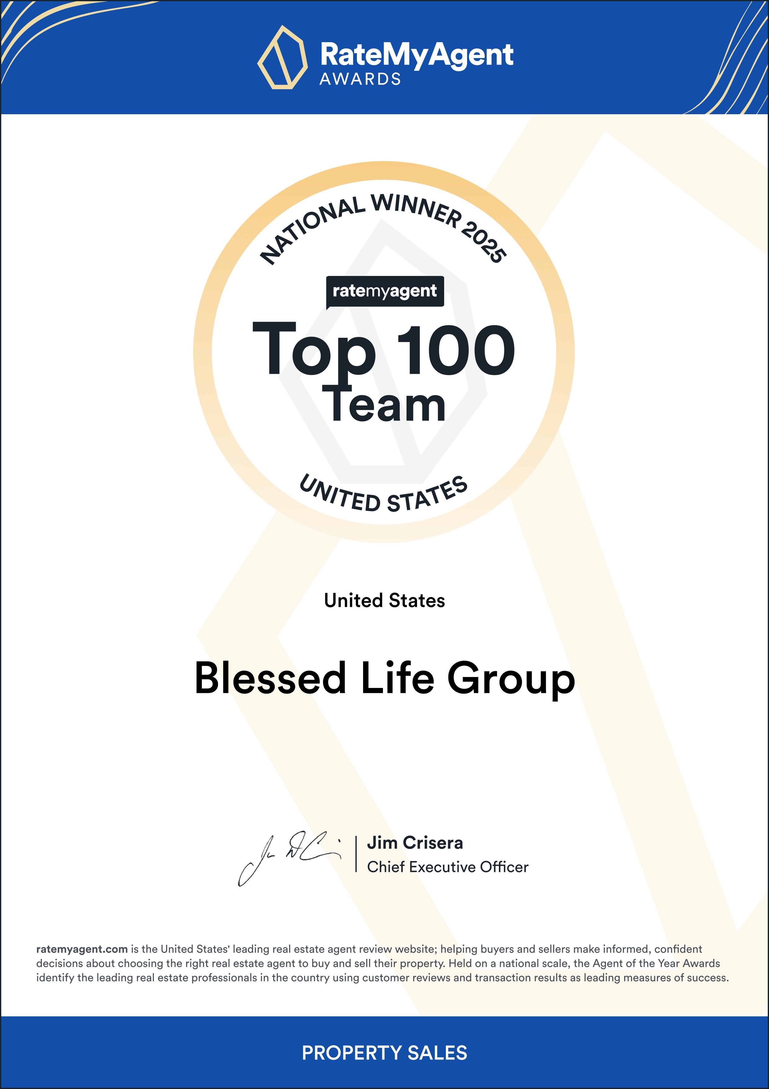 RateMyAgent 2025 Best Agent Cedar Park Right