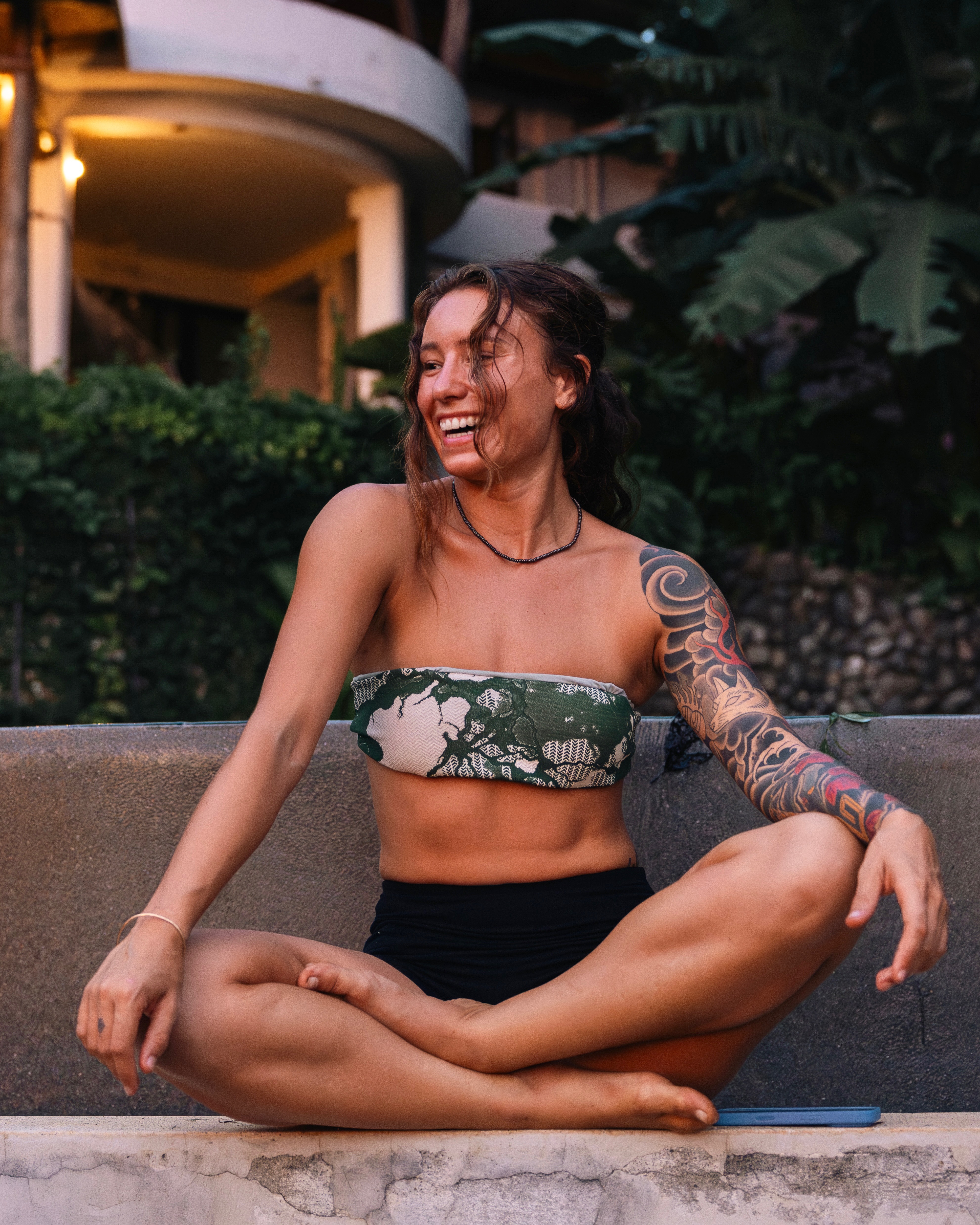 Malia leading sunrise yoga