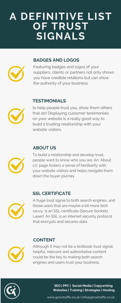 A list of Trust Signals for Small Businesses in 2026