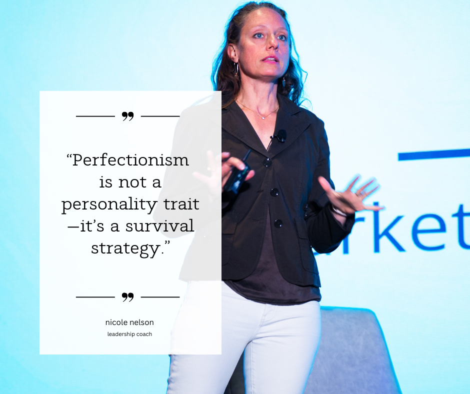 Quote image stating “Perfectionism isn't a personality trait it is a survival strategy”—highlighting the emotional pattern behind high-functioning burnout. Quote image stating “Perfectionism isn't a personality trait it is a survival strategy”—highlighting the emotional pattern behind high-functioning burnout.