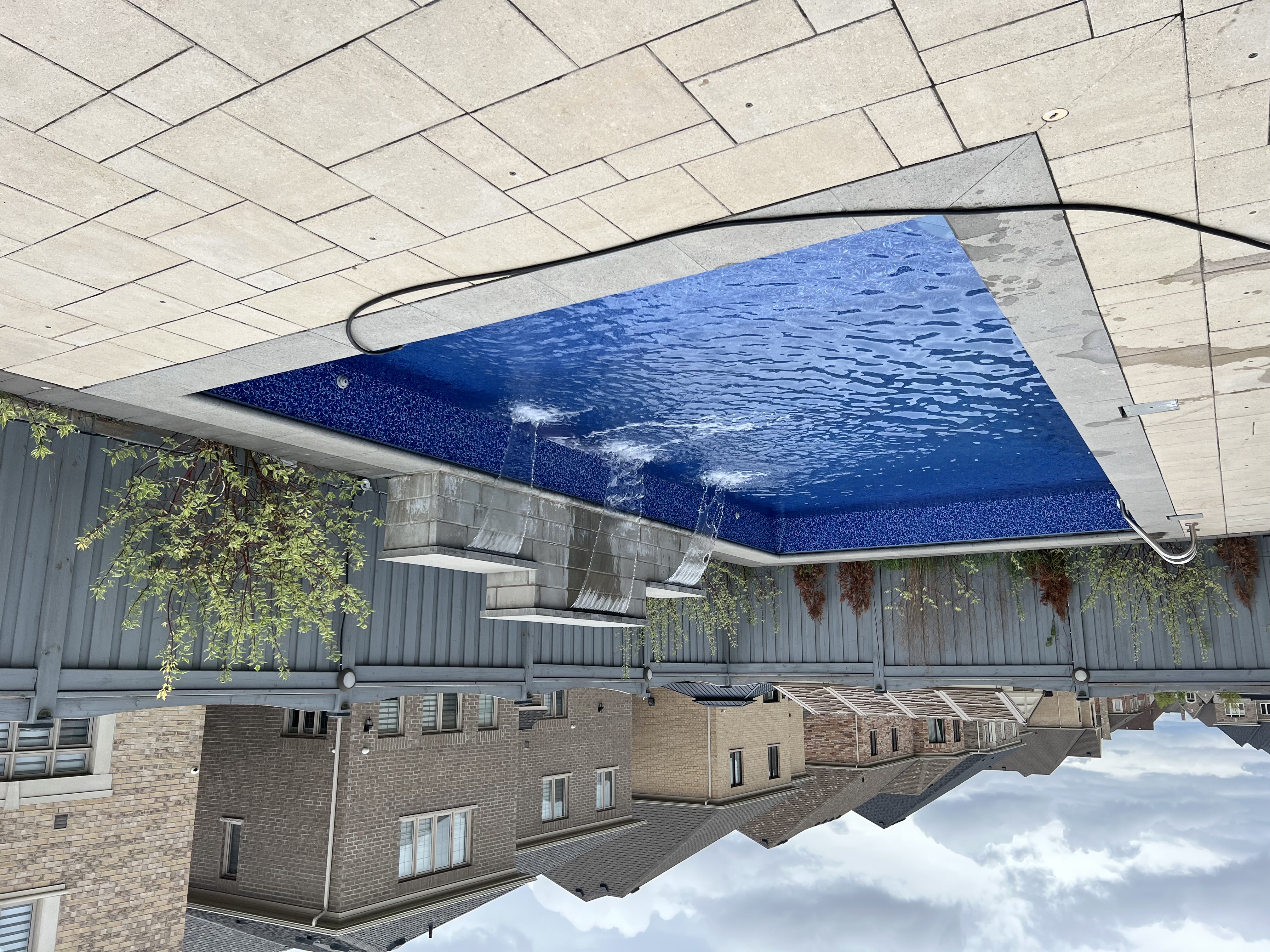 Residential backyard swimming pool in Ontario