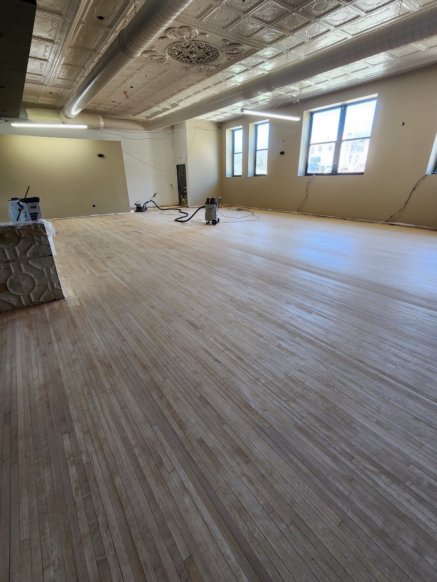 rustic hardwood flooring sanded down 