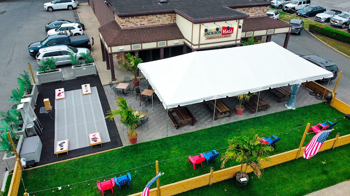 Aerial view of Jackson Hall in Islip NY