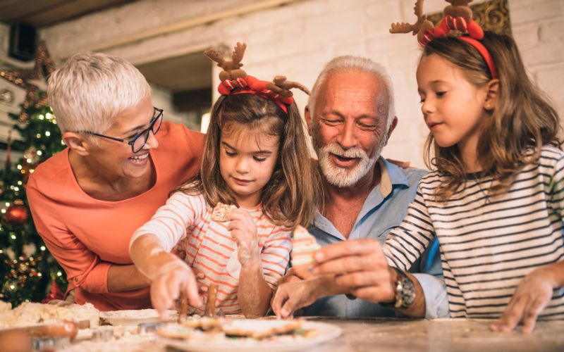 Grandparents spending time with grandchildren