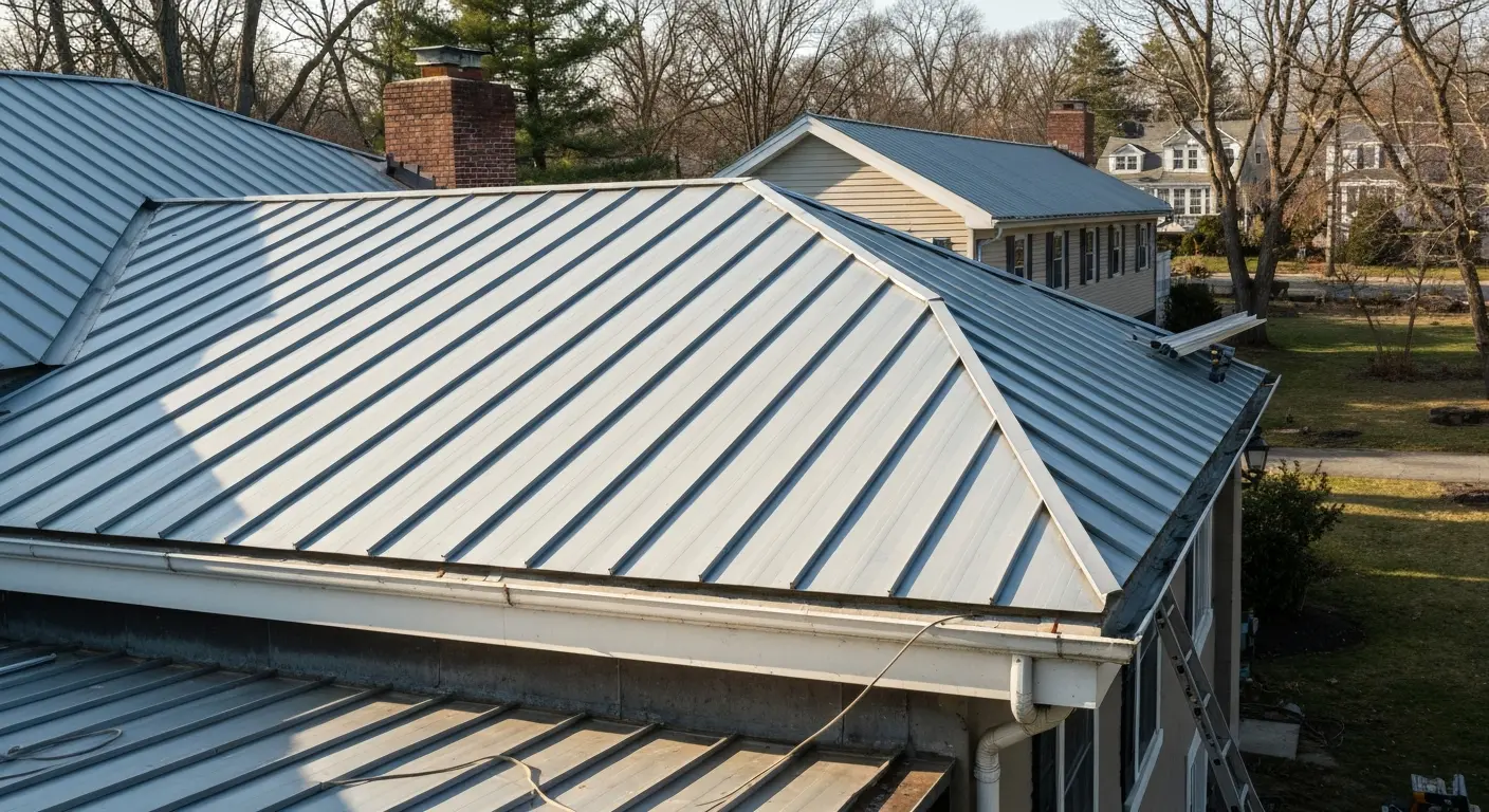 Metal roofing standing seam installation