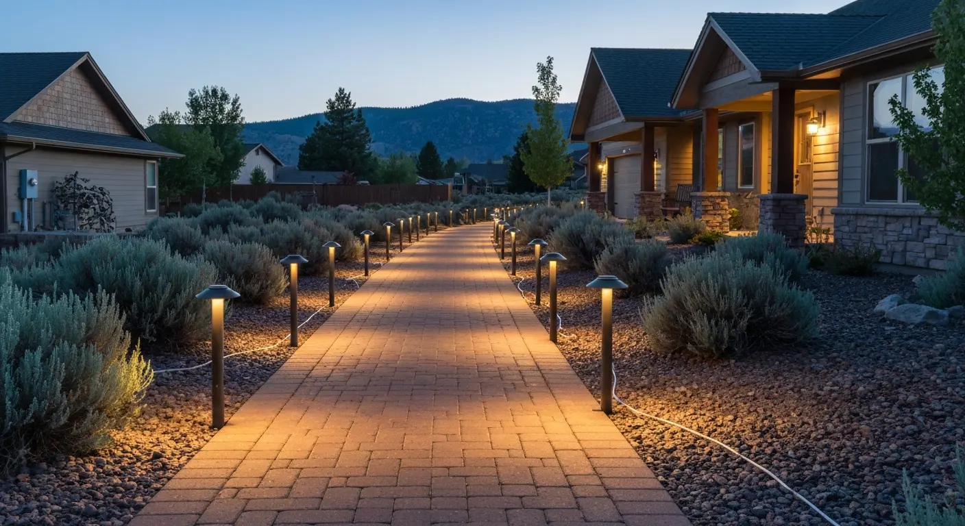 Permanent outdoor lighting installation