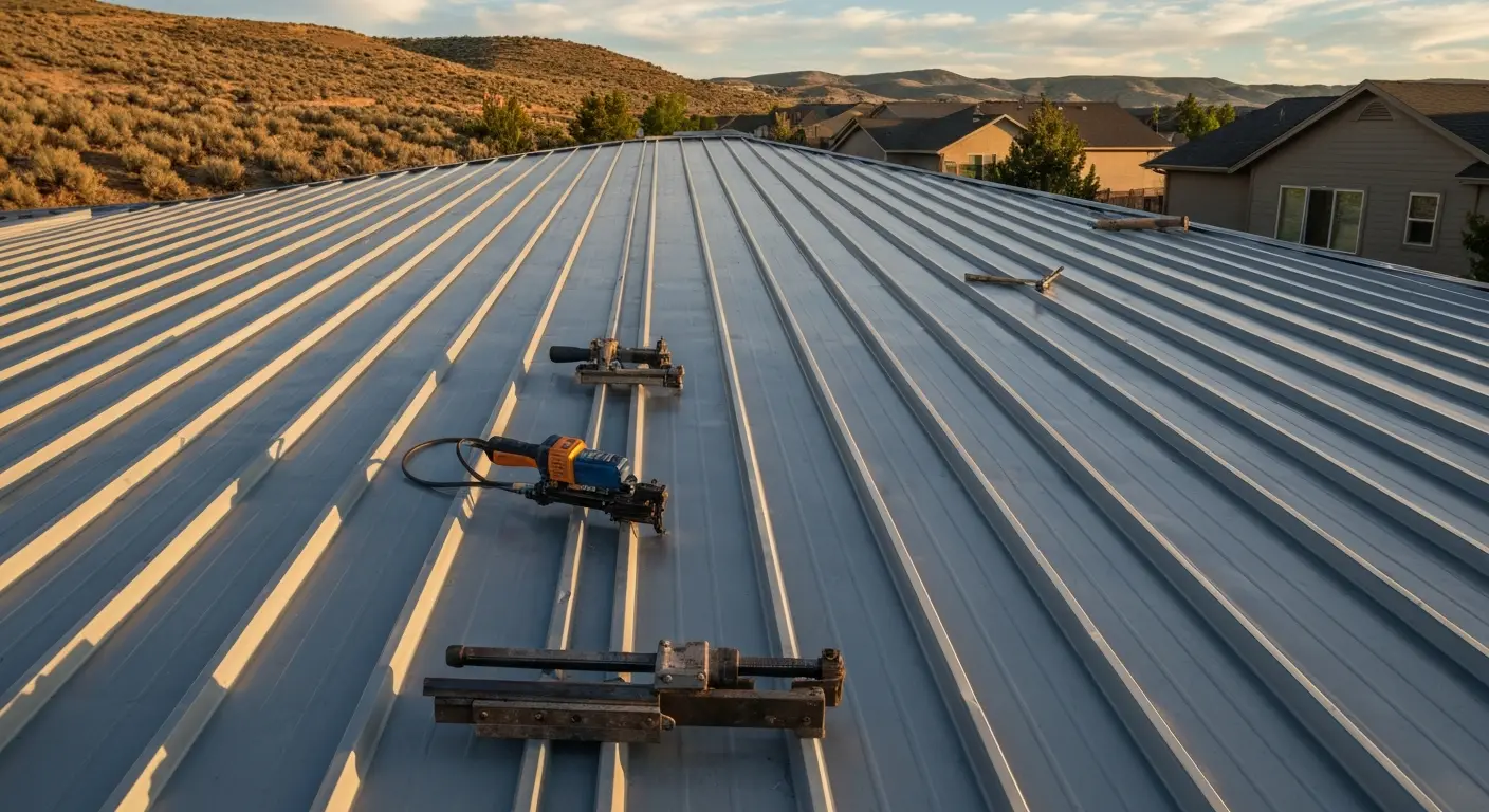 Metal roofing installation