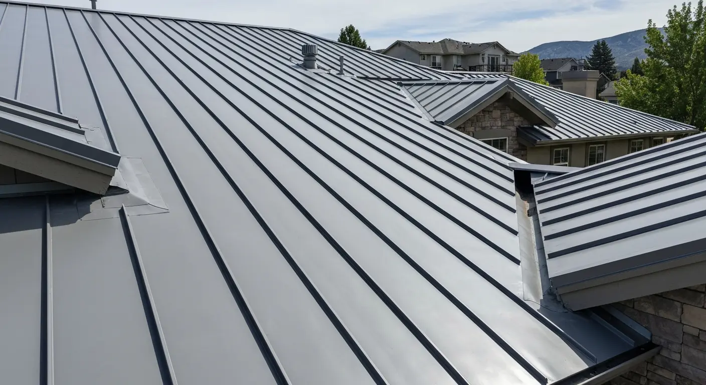 Standing seam metal roof installation